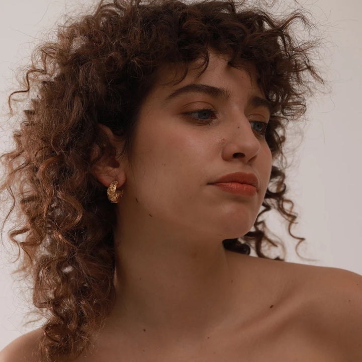 Tara Textured Dome Earrings