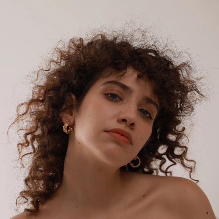 Tara Textured Dome Earrings