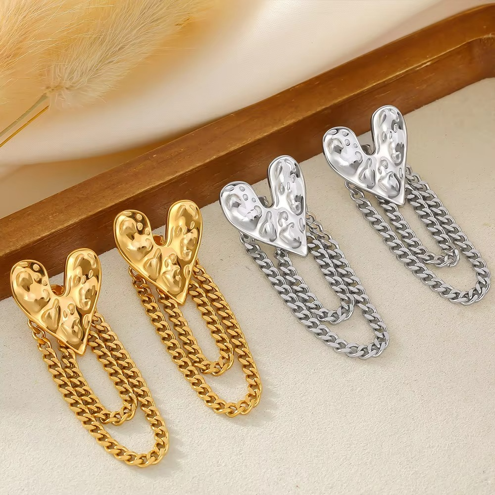 Tia Heart Chain Drops