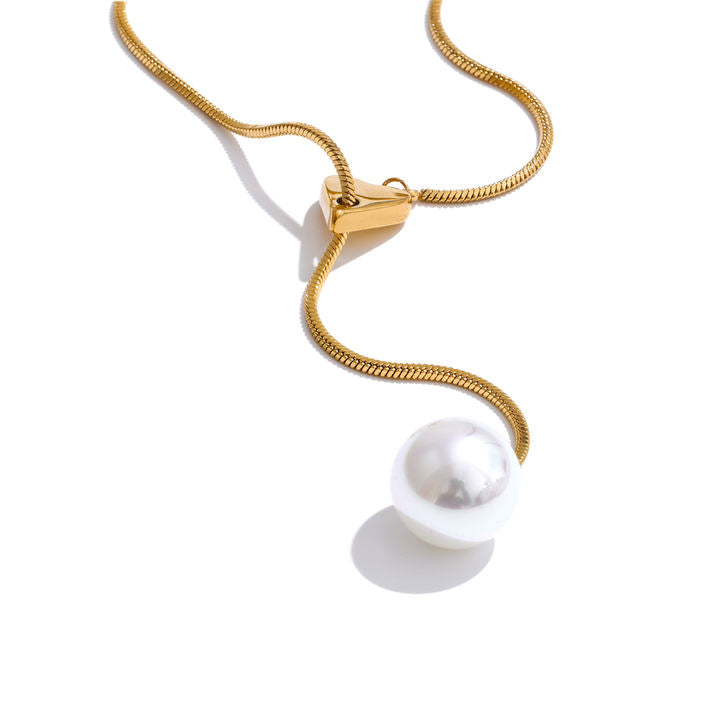 Raina Pearl Slider Necklace