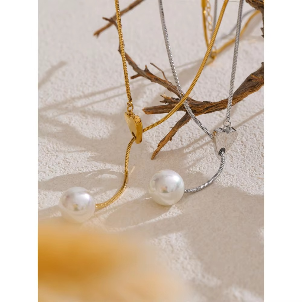 Raina Pearl Slider Necklace