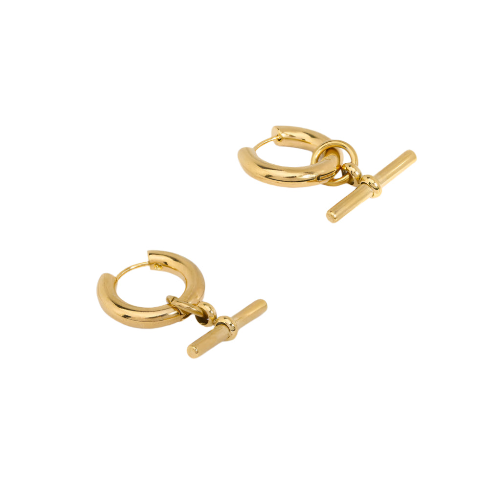 Zia Bar Charm Hoops