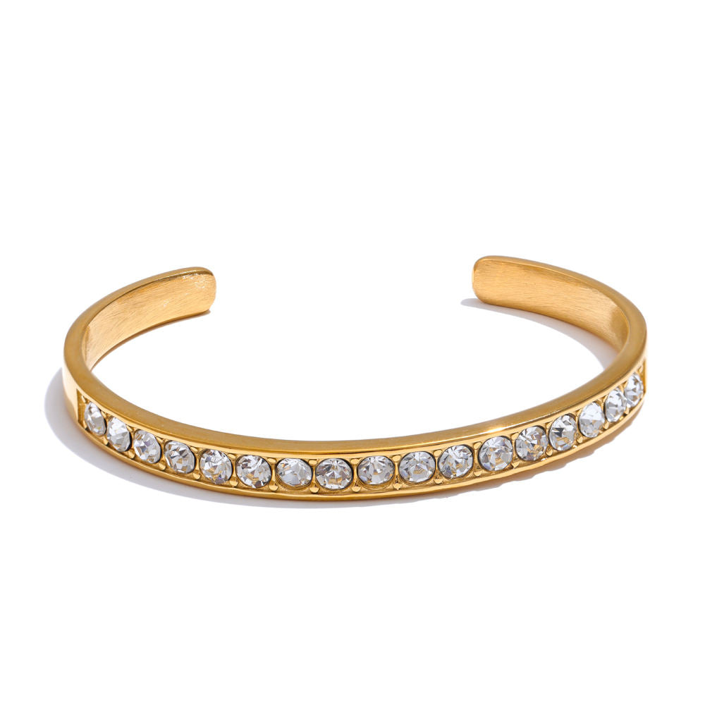 Ziva Round Cut Crystal Cuff