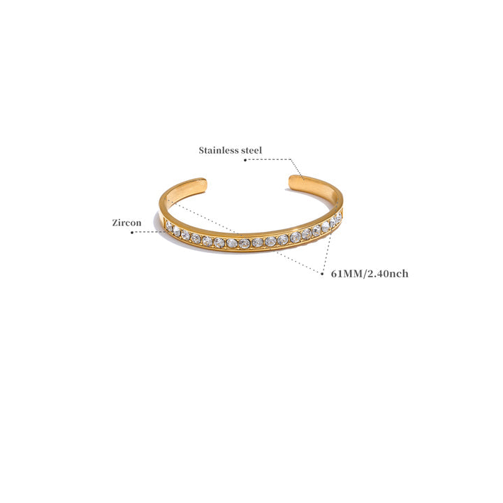 Ziva Round Cut Crystal Cuff