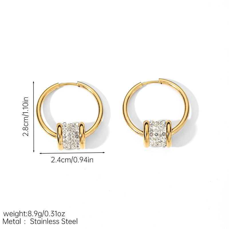 Ziva Sparkle Barrel Hoops