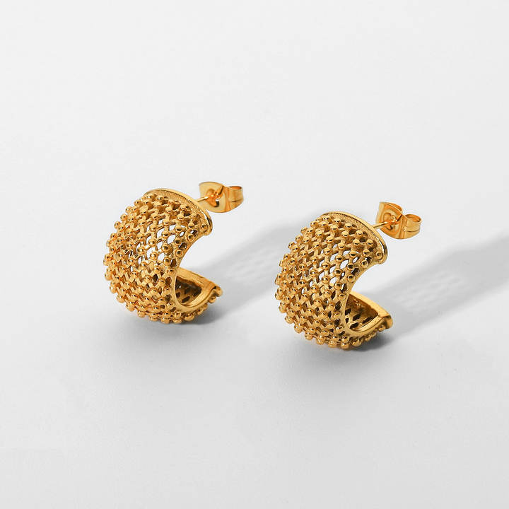 Ziya Textured Hoops