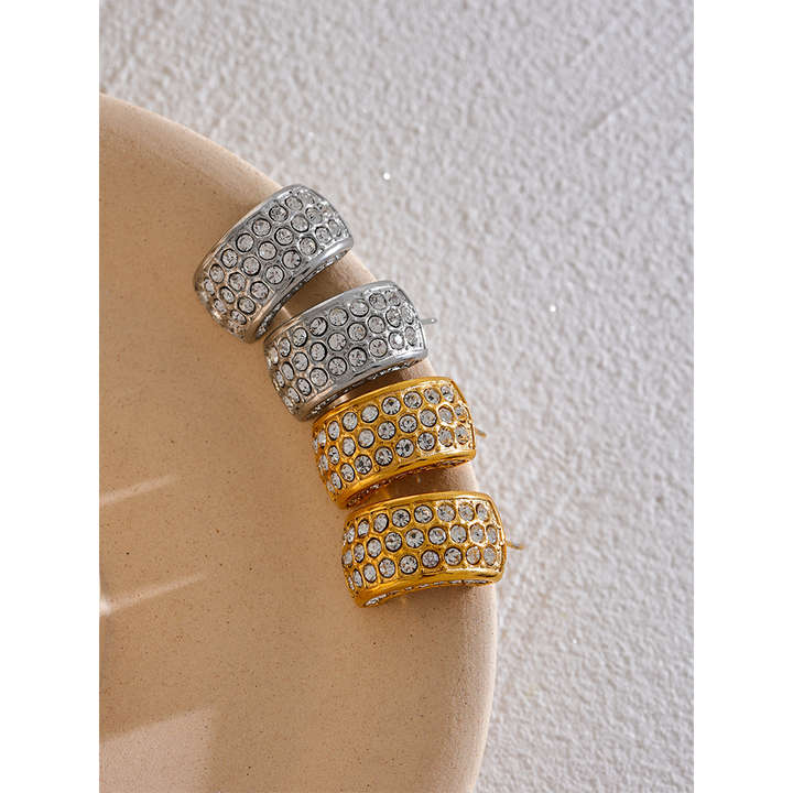 Zoya Crystal Crescent Earrings