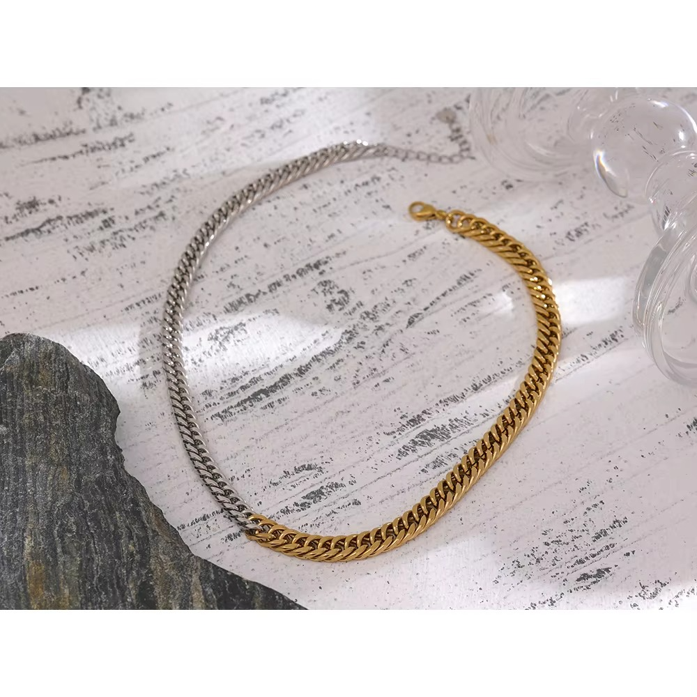 Zoya Dual Tone Chain Necklace