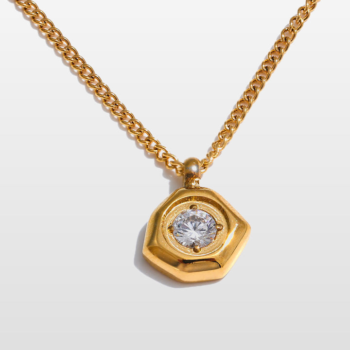 Zuri Hexa Charm Necklace