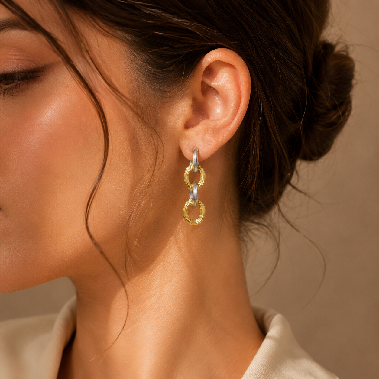 Aaria Link Drop Earrings