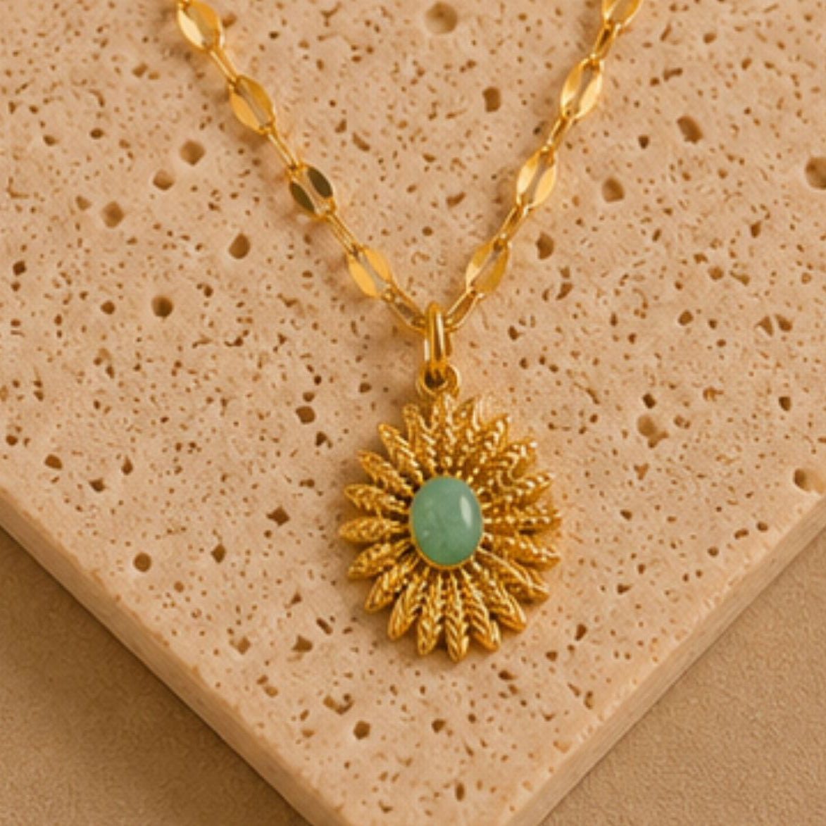 Sunlit Lotus Pendant