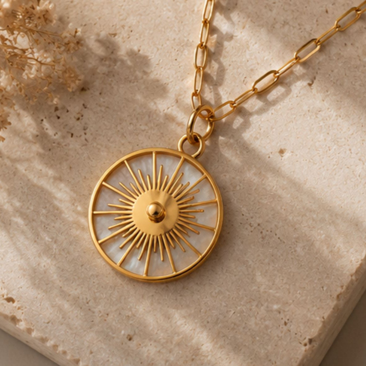 Surya Shell Medallion Necklace