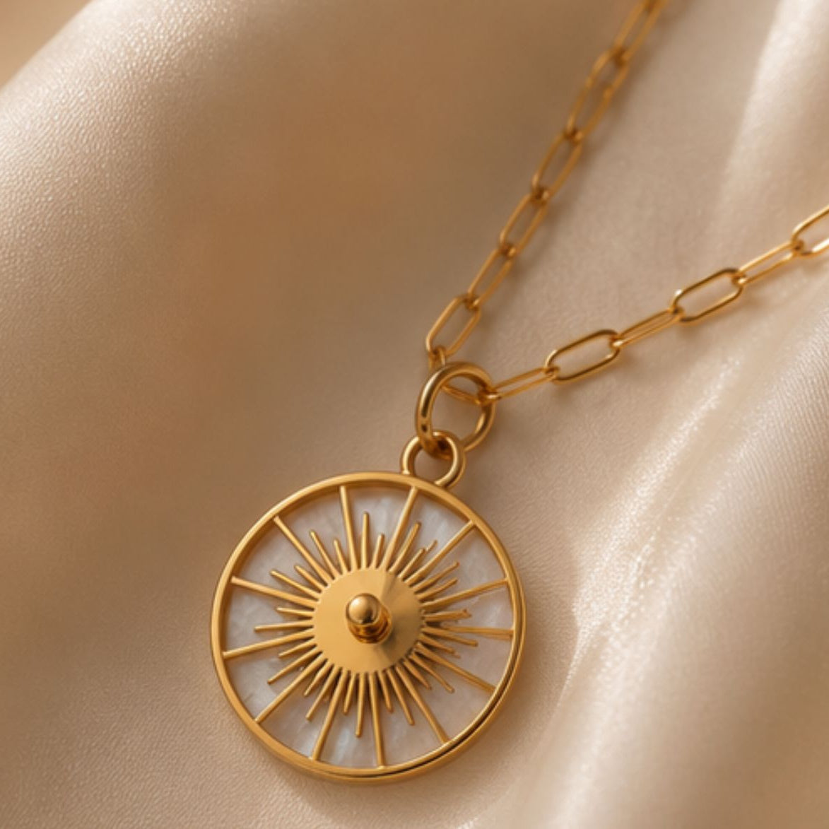 Surya Shell Medallion Necklace
