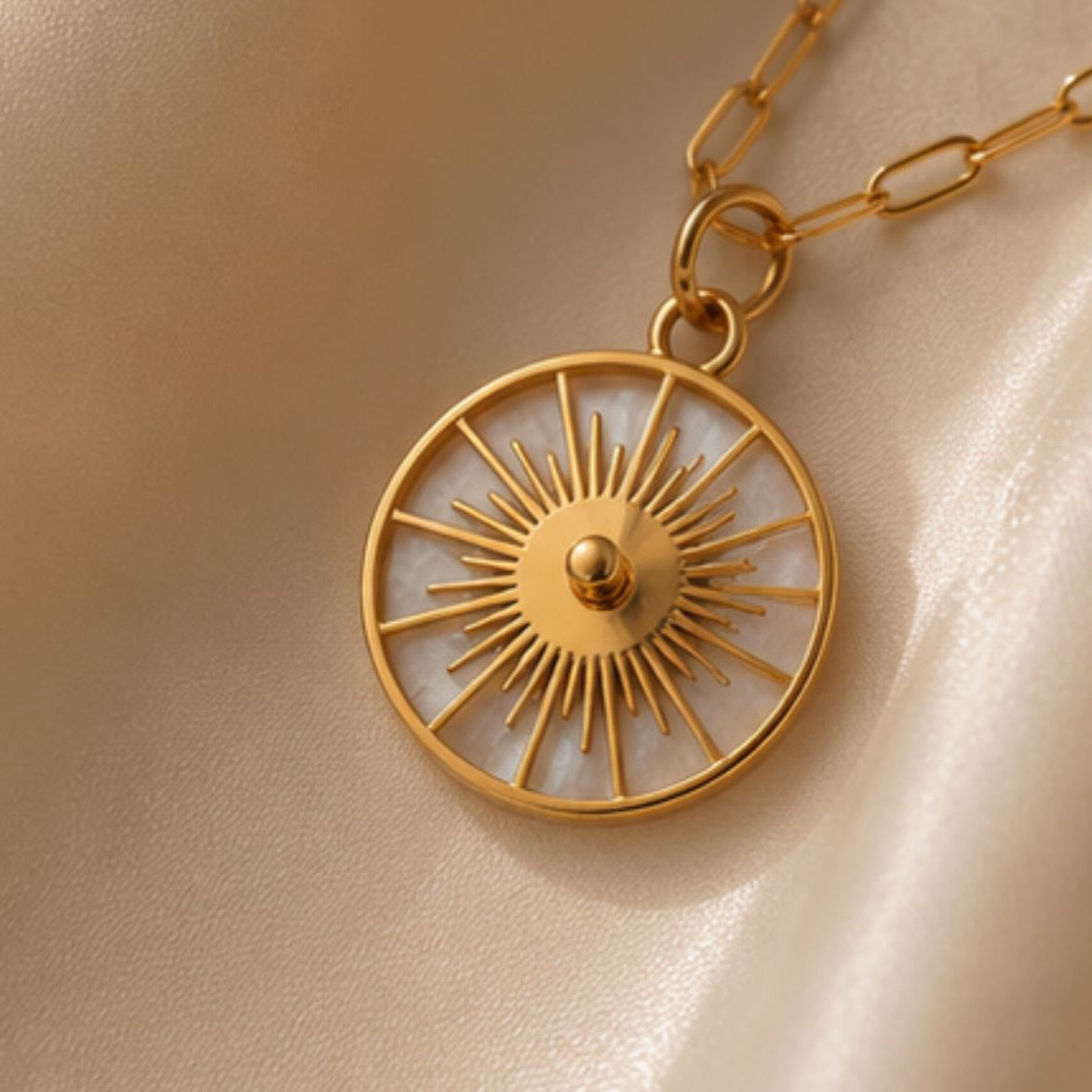 Surya Shell Medallion Necklace