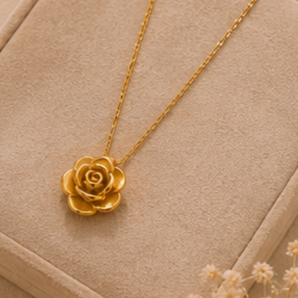 Golden Gulab Pendant
