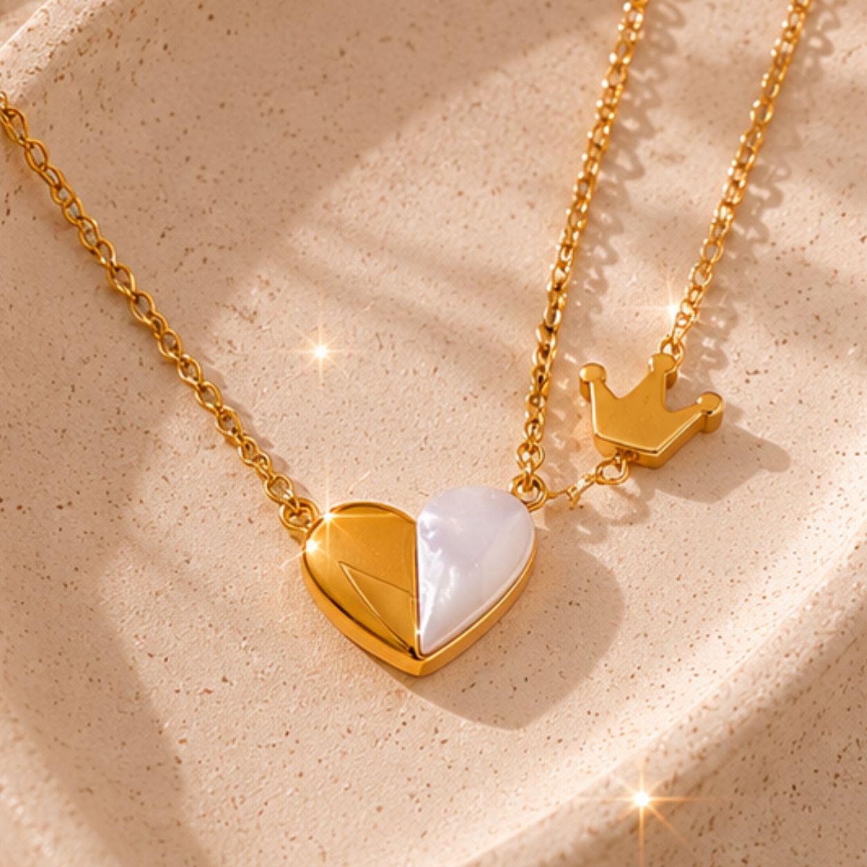 Crowned Love Duo Necklace