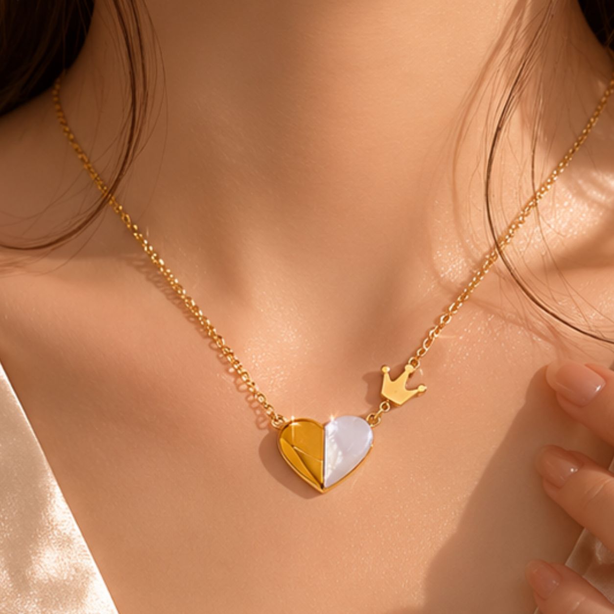 Crowned Love Duo Necklace