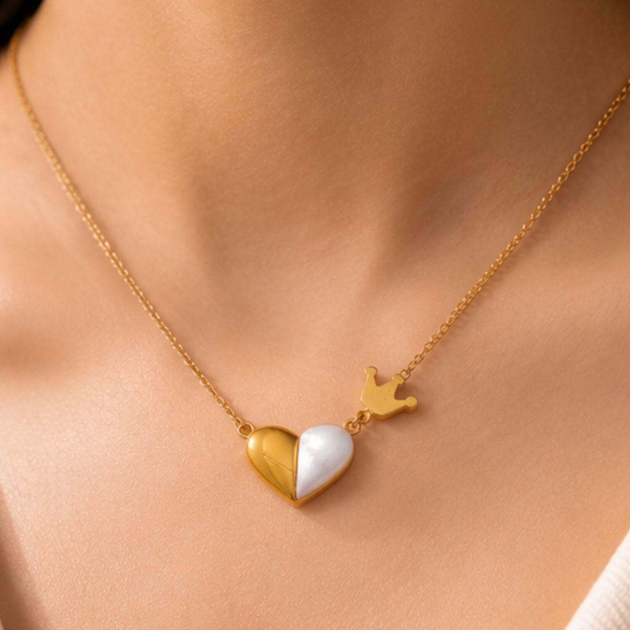 Crowned Love Duo Necklace