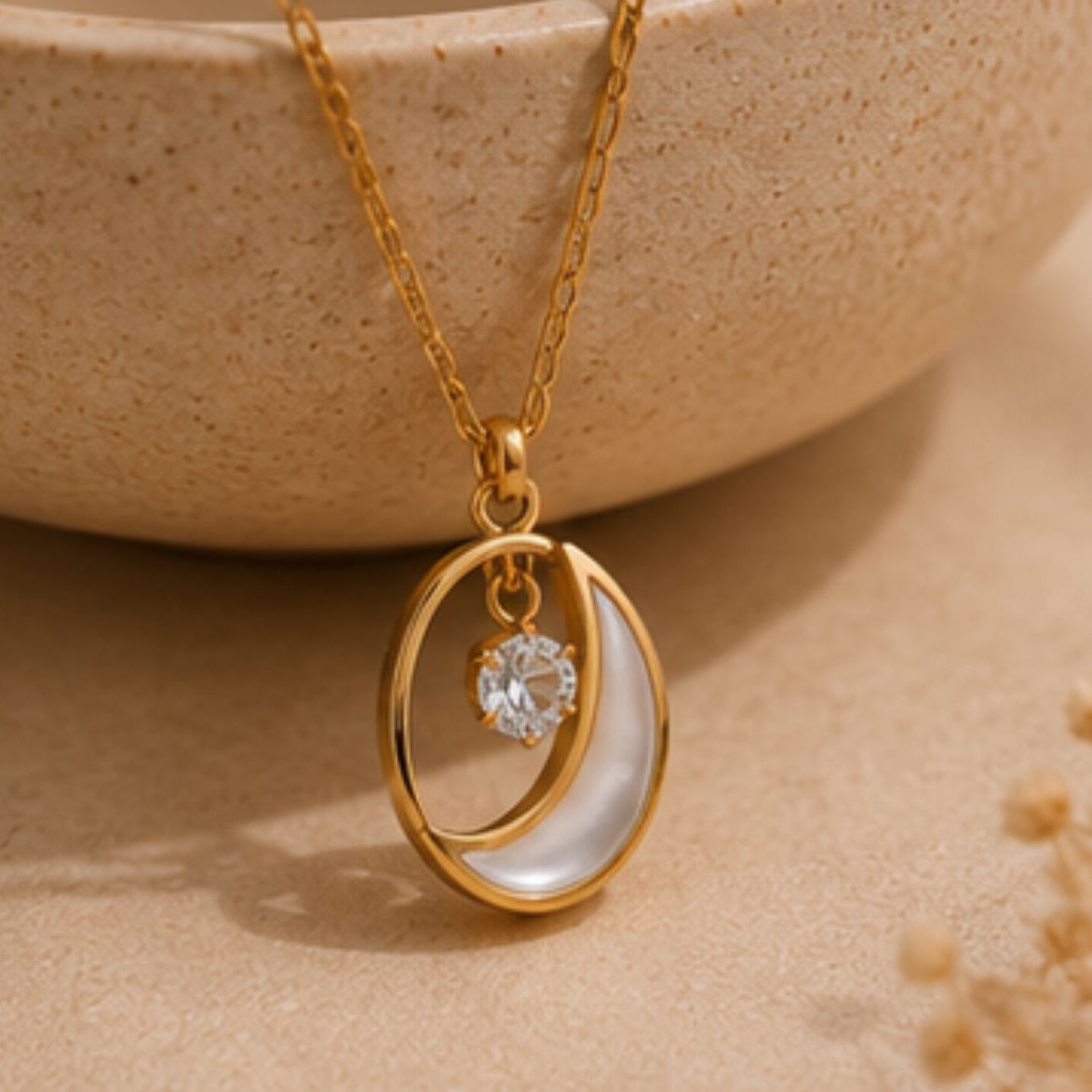 Mira Circle Drop Necklace