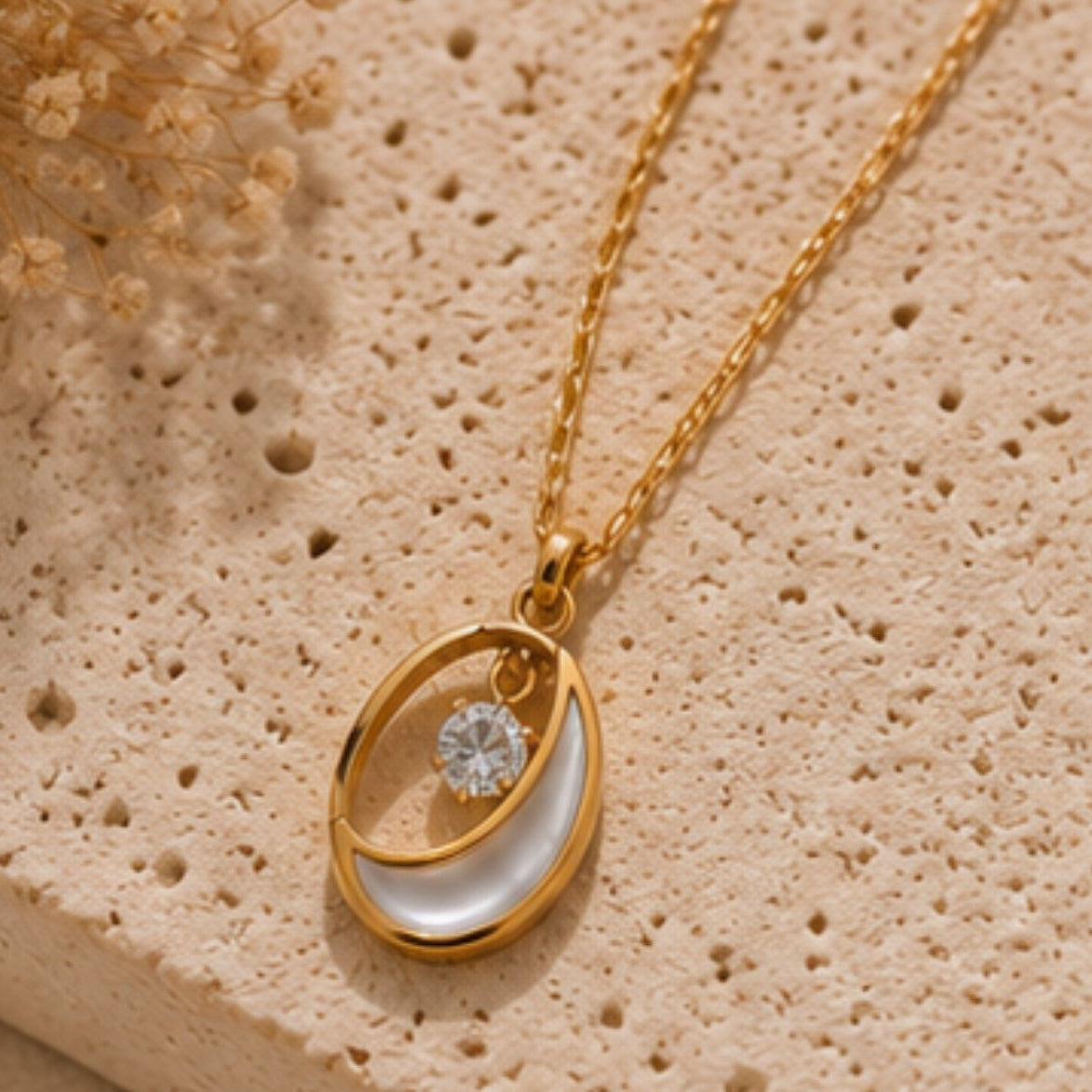 Mira Circle Drop Necklace