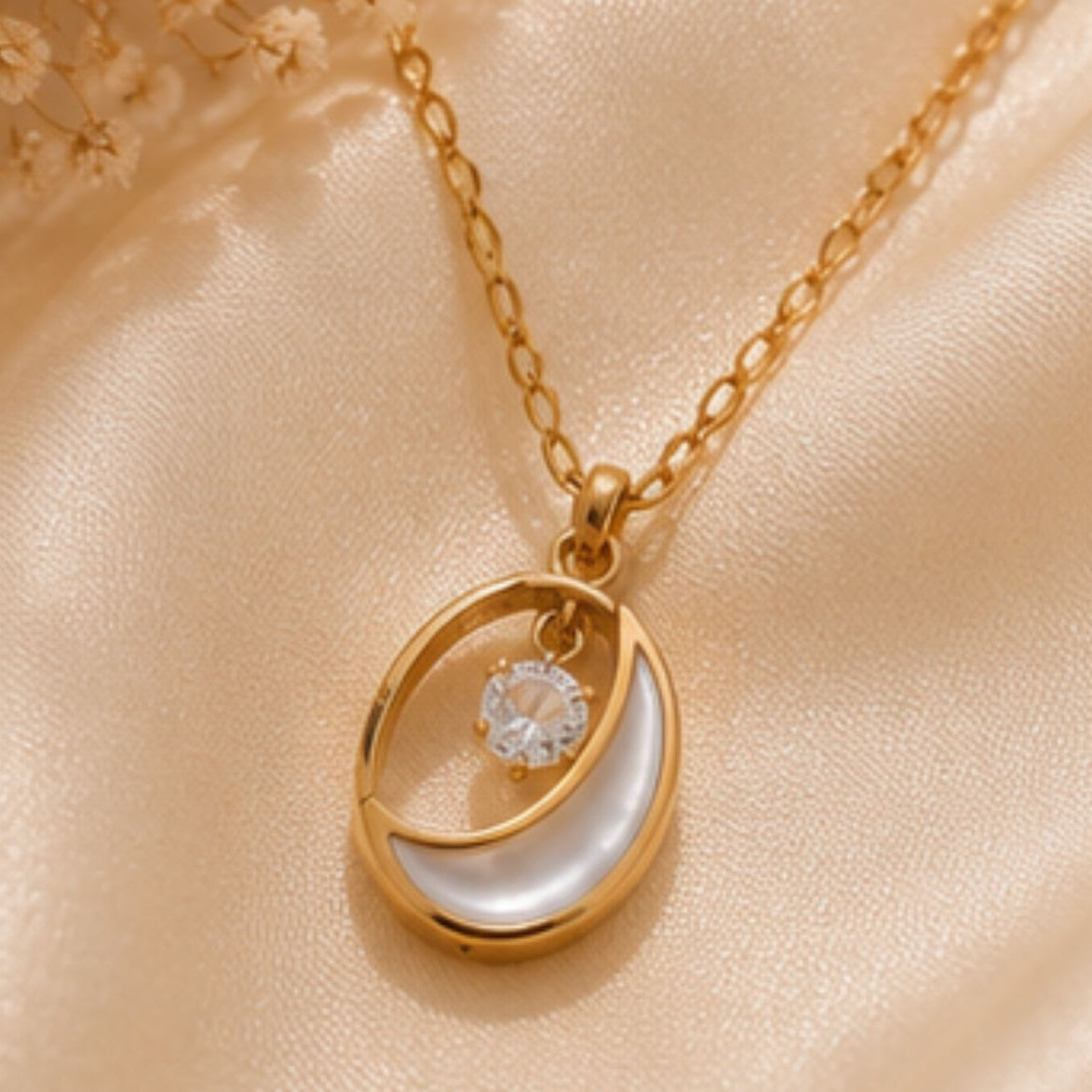 Mira Circle Drop Necklace