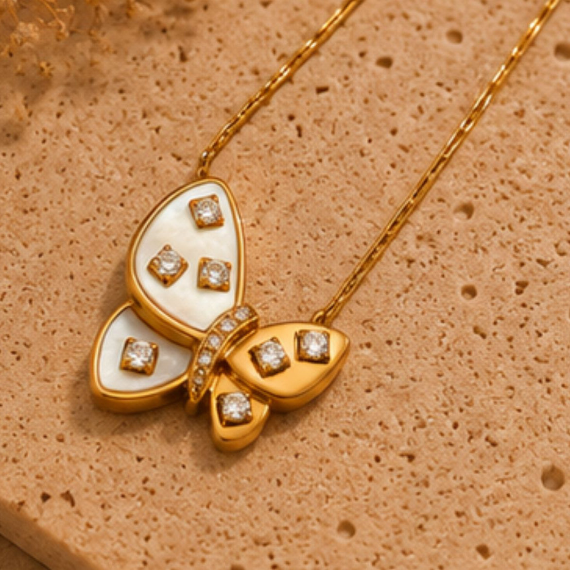 Inaaya Shell Butterfly Necklace