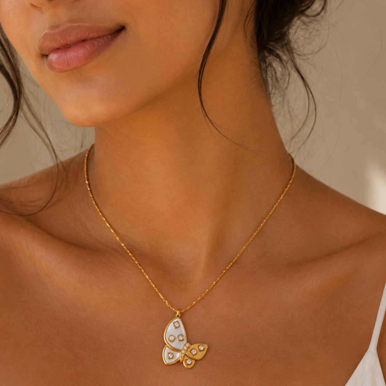 Inaaya Shell Butterfly Necklace