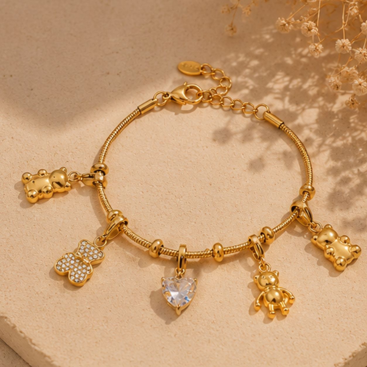 Zara Teddy Charms Bracelet