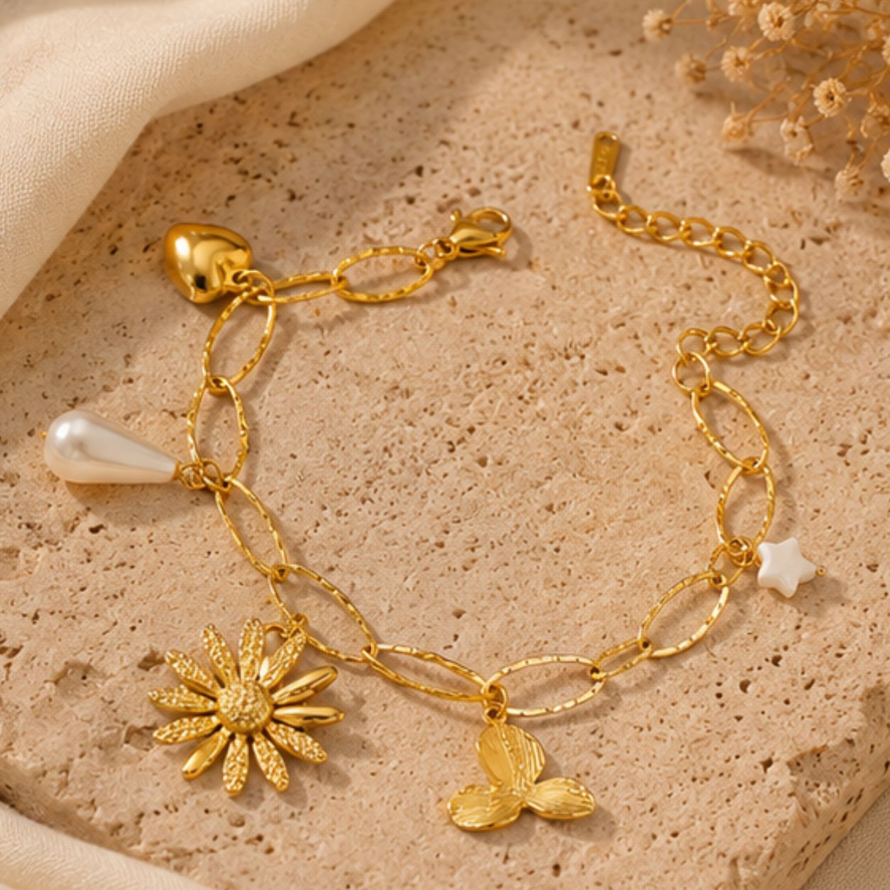 Zara Bloom Charm Bracelet
