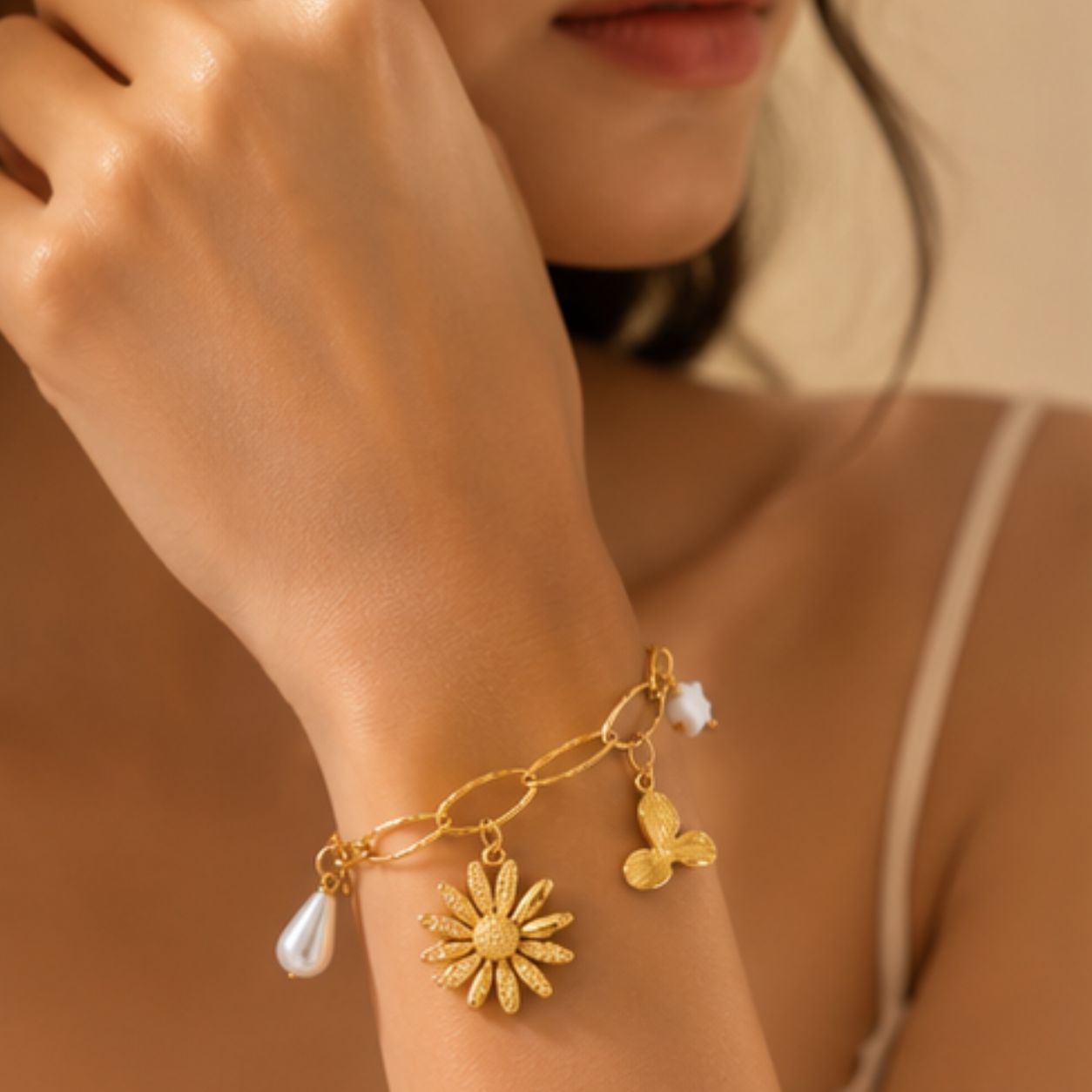 Zara Bloom Charm Bracelet
