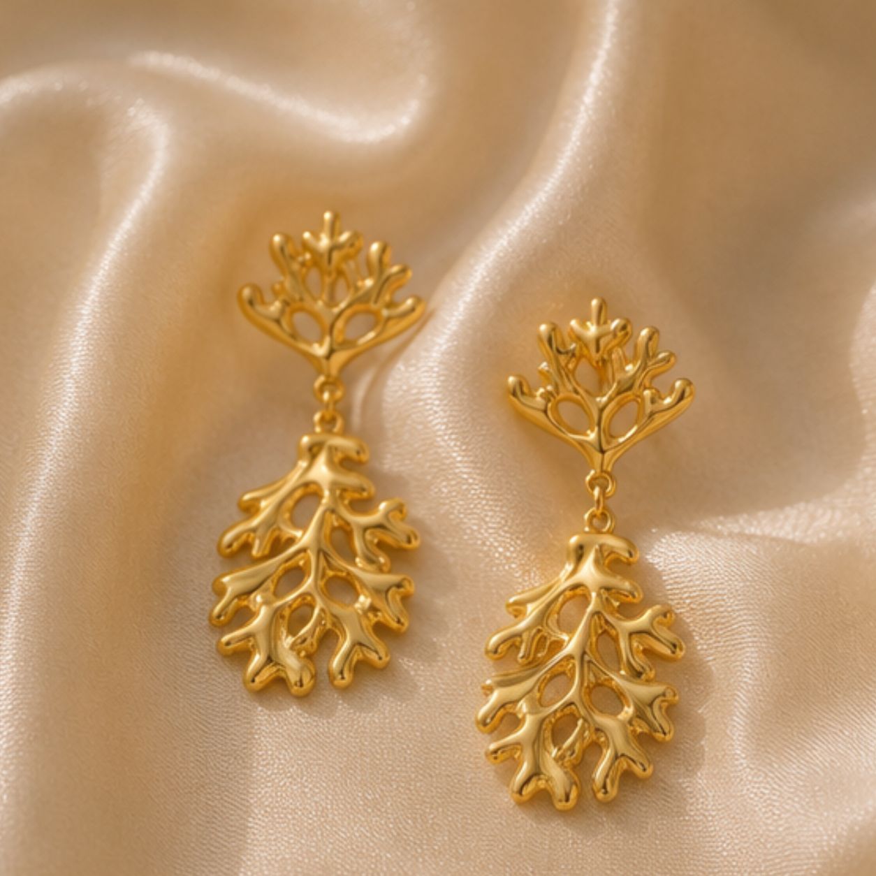 Tamarind Leaf Dangle Earrings