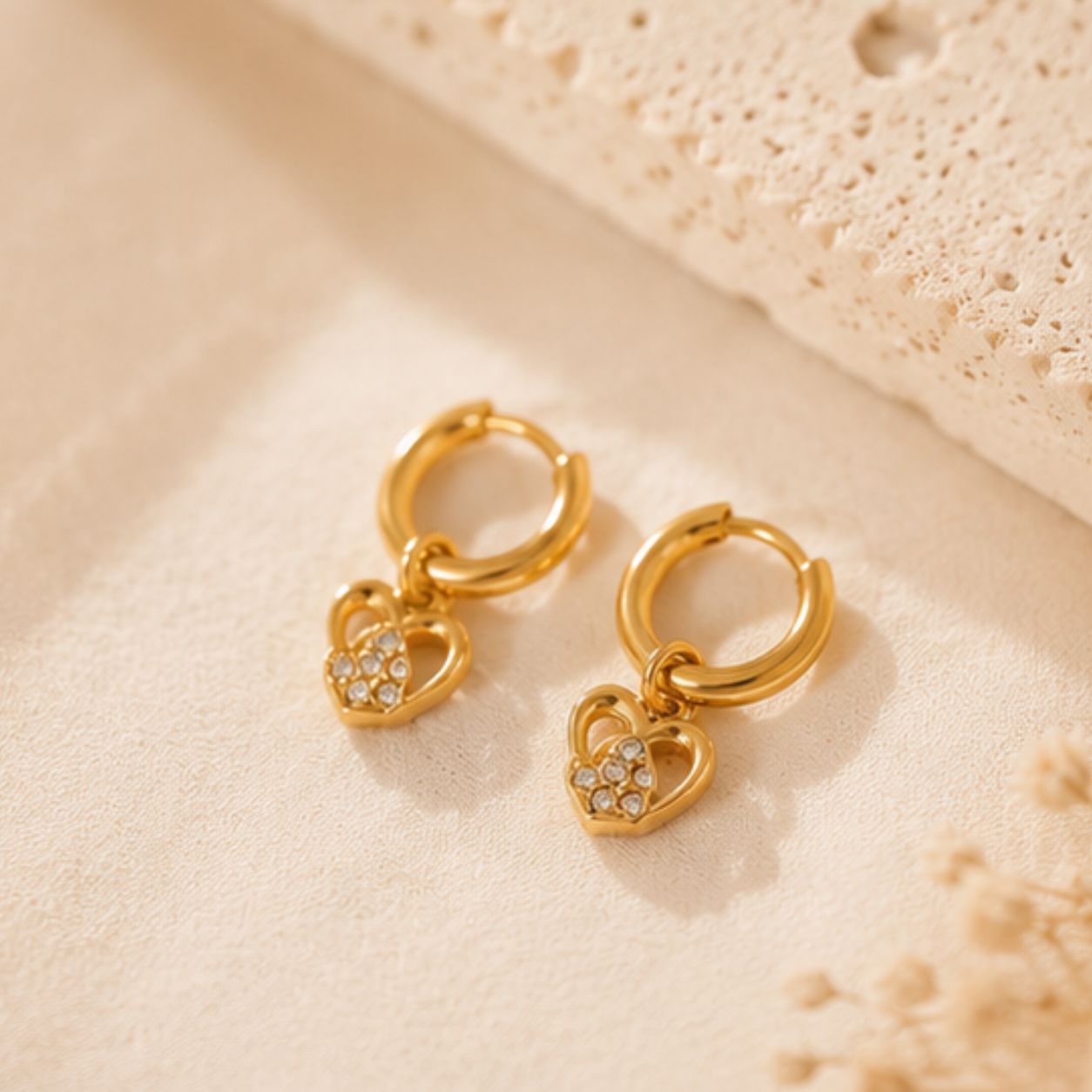 Ira Heart Sparkle Hoops