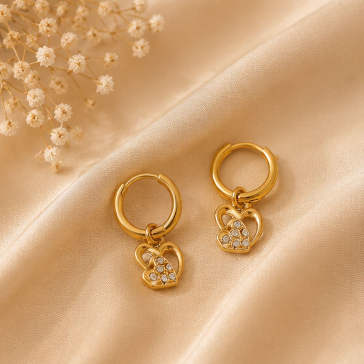 Ira Heart Sparkle Hoops