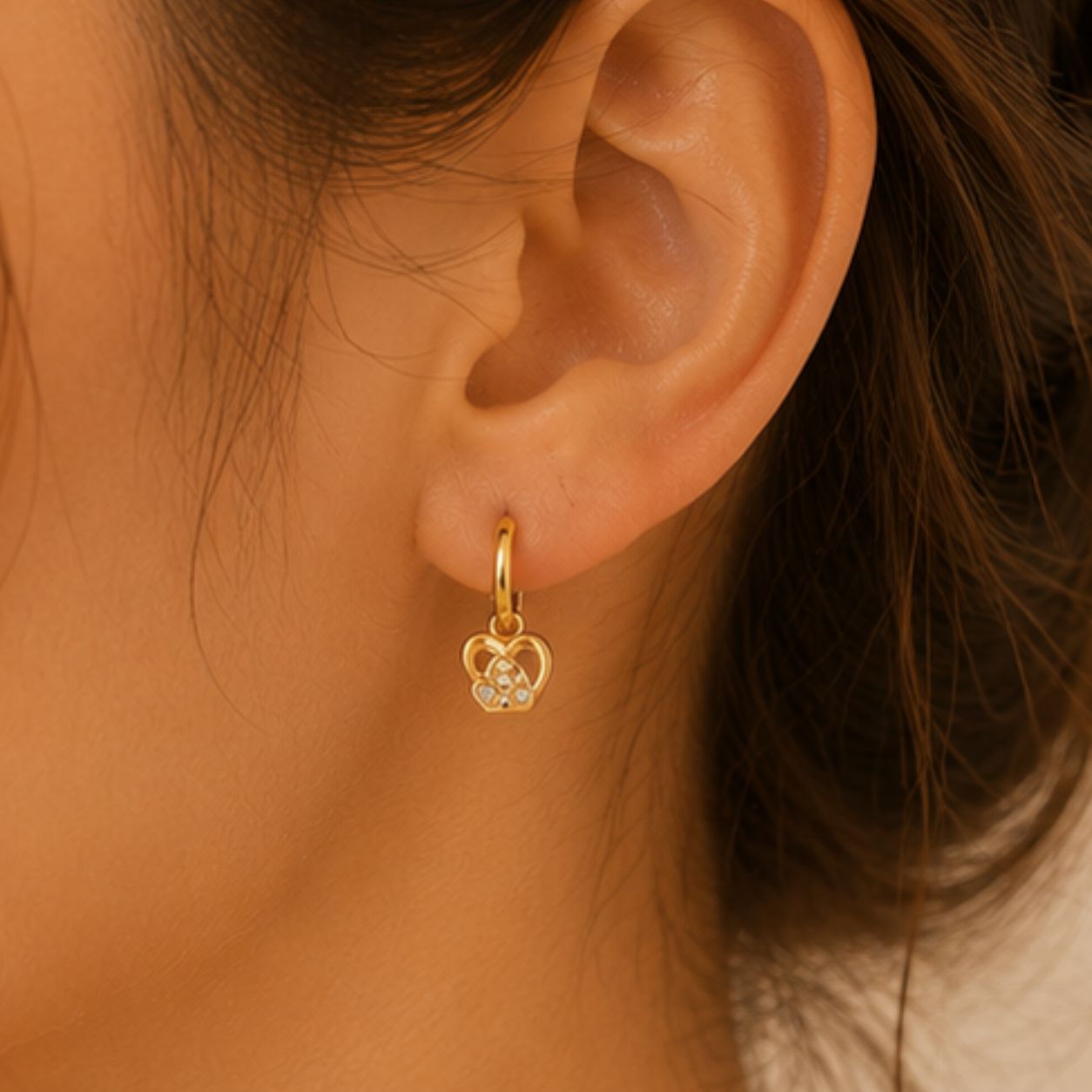 Ira Heart Sparkle Hoops