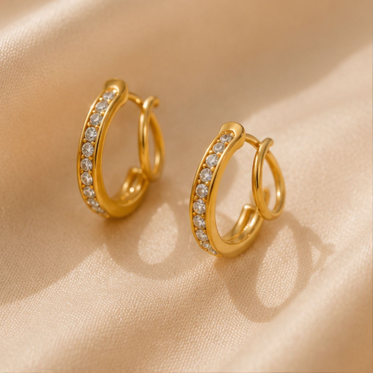 Arya Crystal Twin Hoops