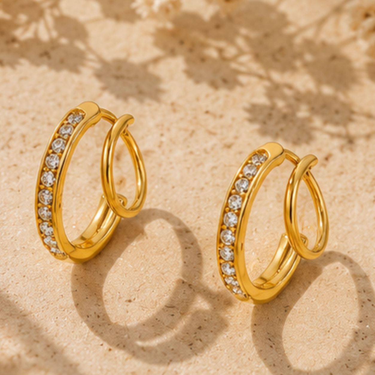 Arya Crystal Twin Hoops