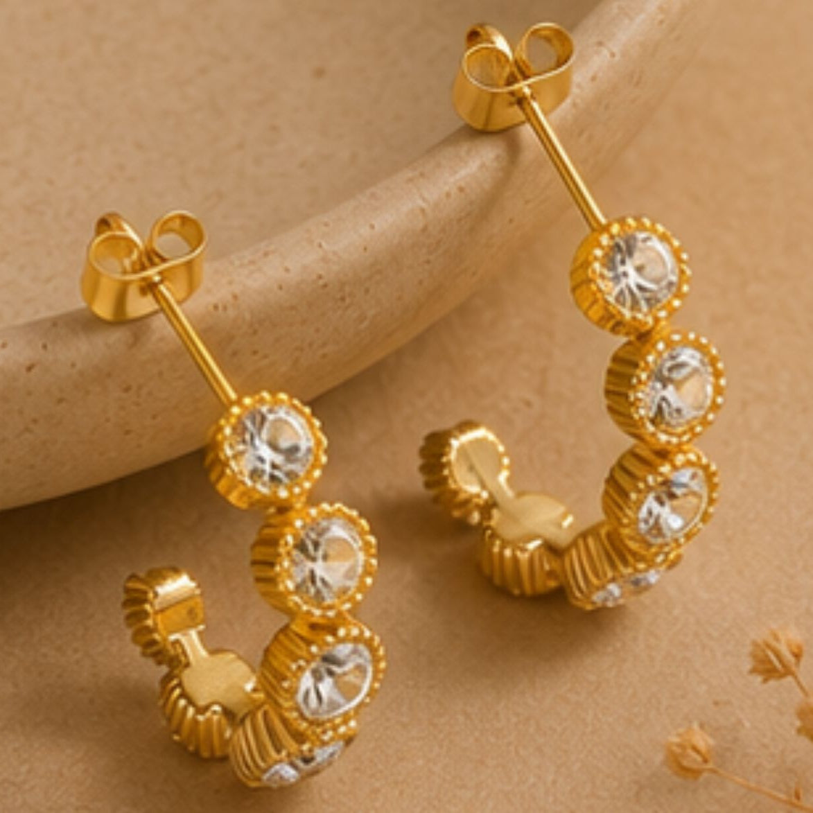 Amaya Crystal Curve Hoops