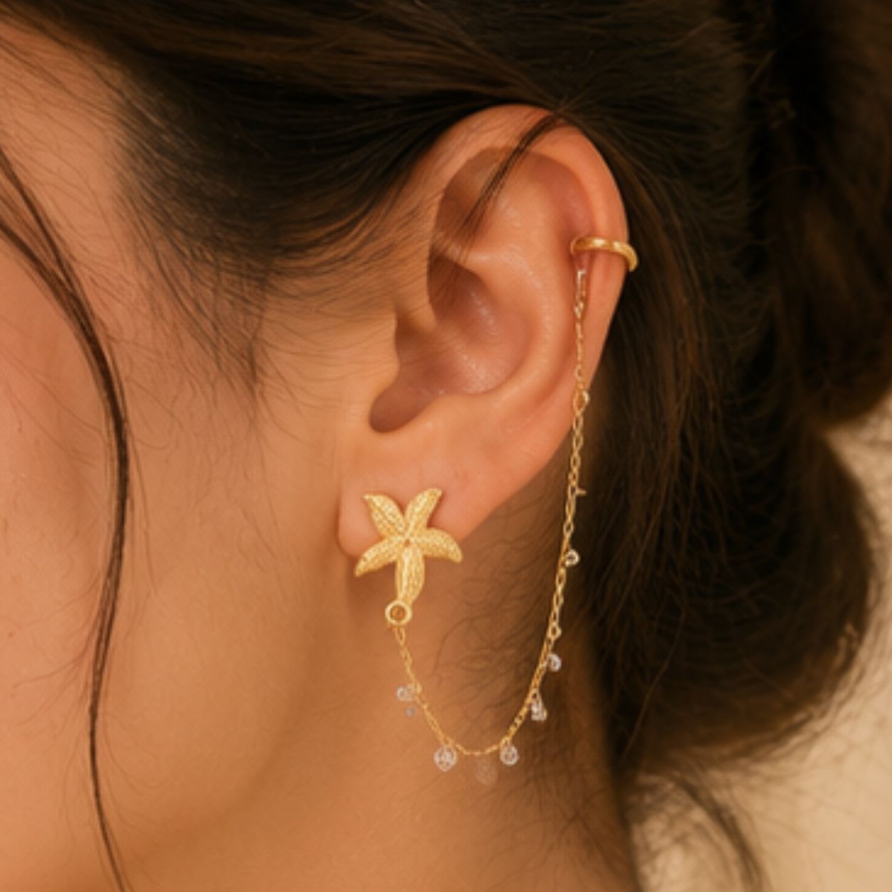 Tara Star Chain Earring