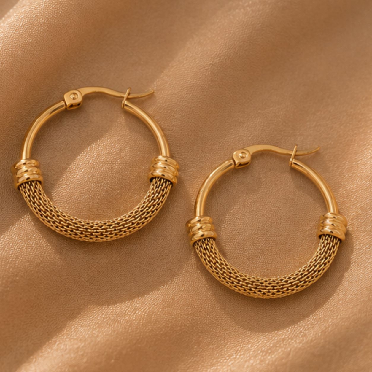 Revati Mesh Texture Hoops