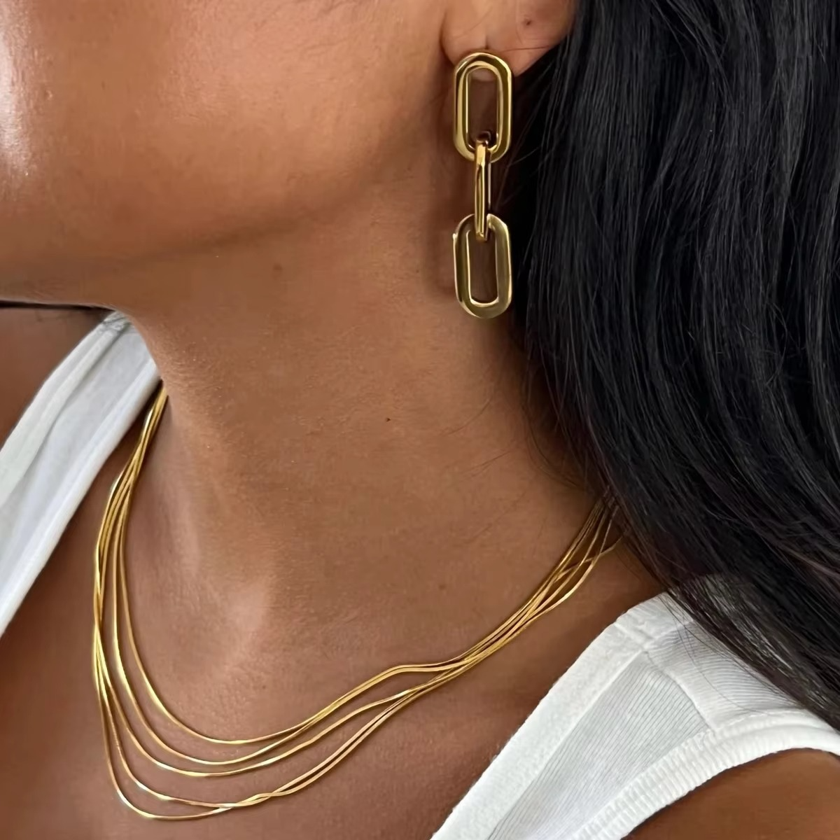 Aaral Gold Cascade Necklace