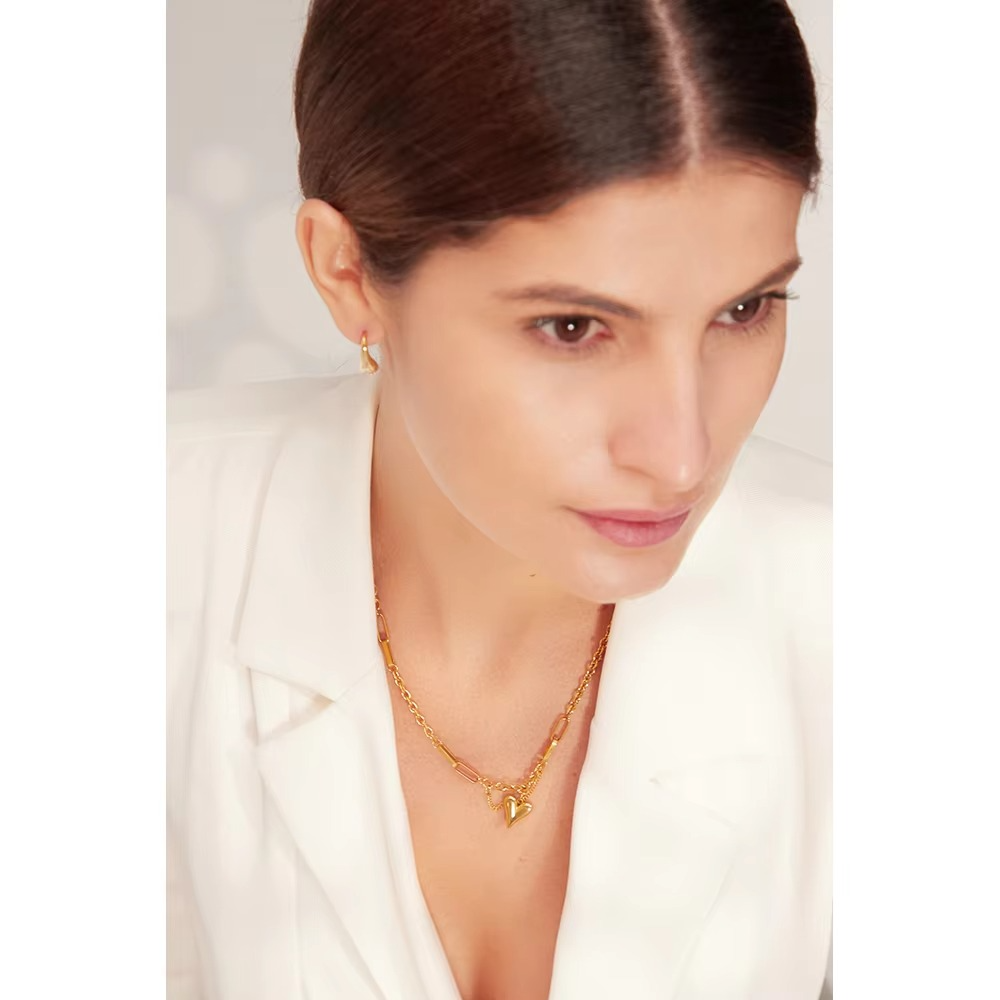 Gul Heart Link Chain Necklace