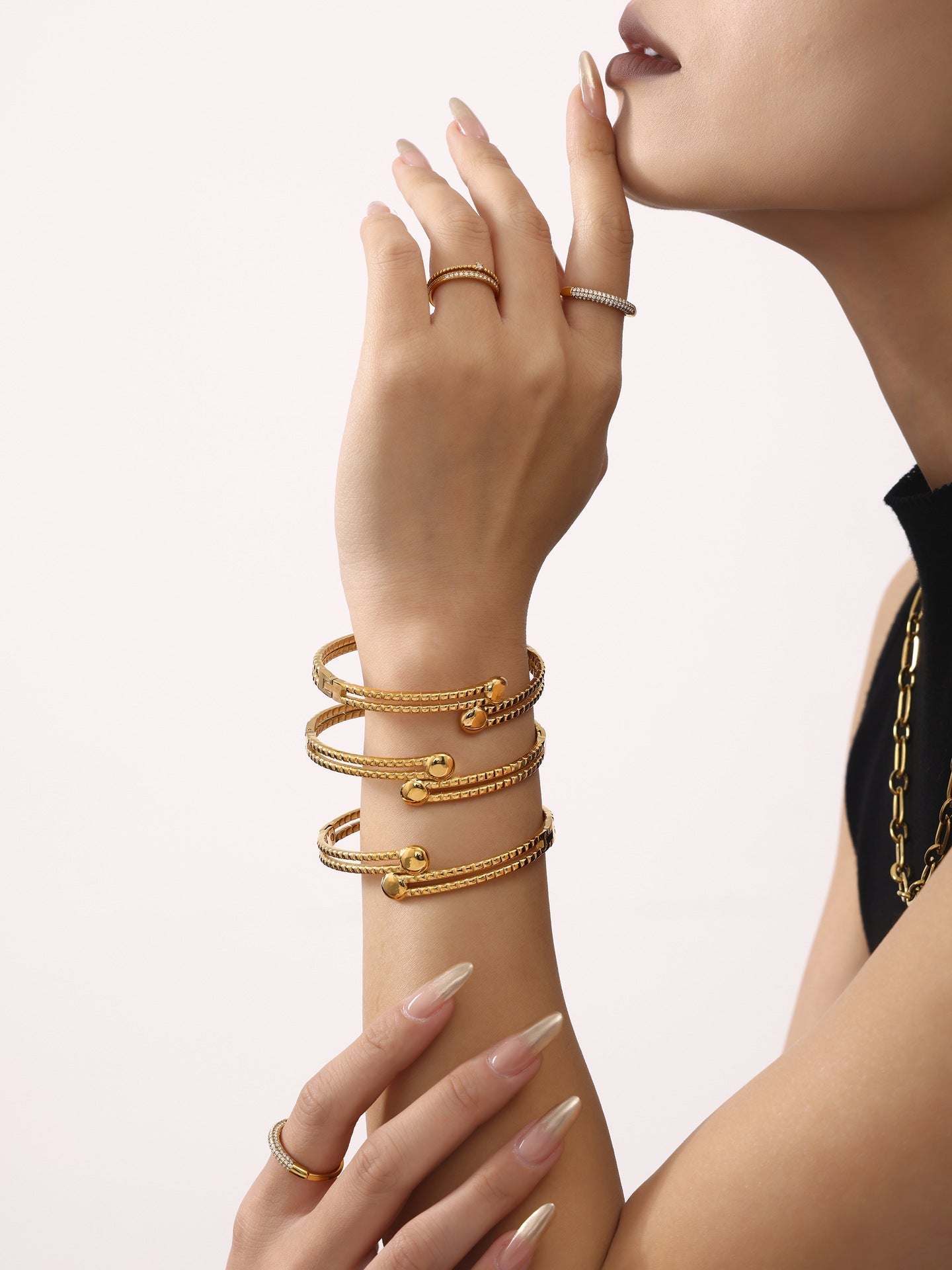 Indira Gridline Wrap Bangle