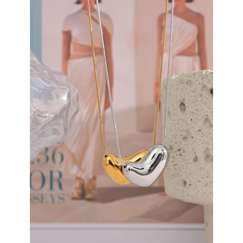 Molten Gold Bean Pendant