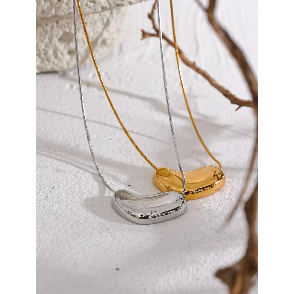 Molten Gold Bean Pendant