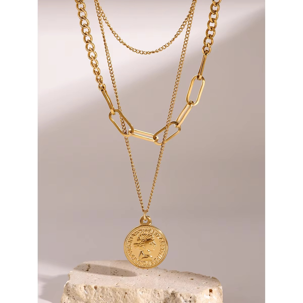 Noor Layered Coin Necklace