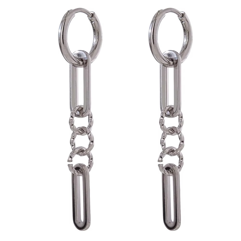 Noor Link Drop Earrings