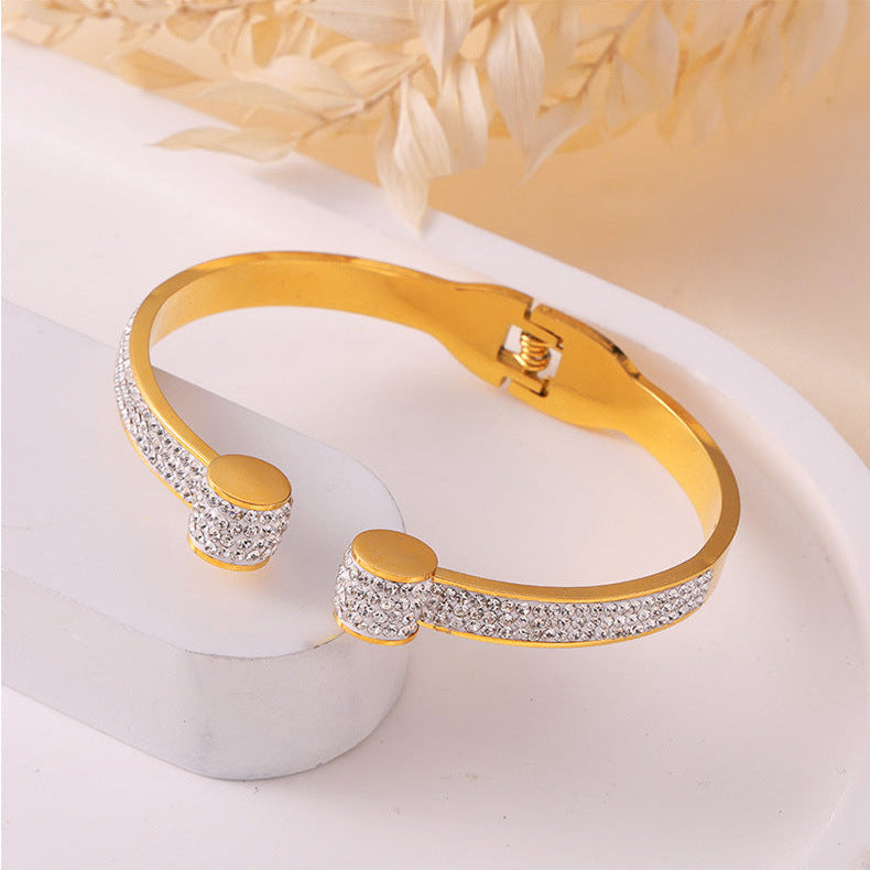Noor Lock Crystal Bracelet