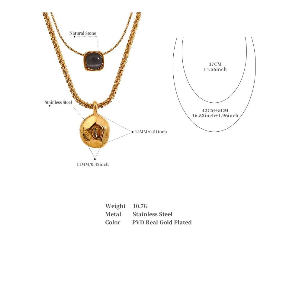 Noor Molten Duo Necklace