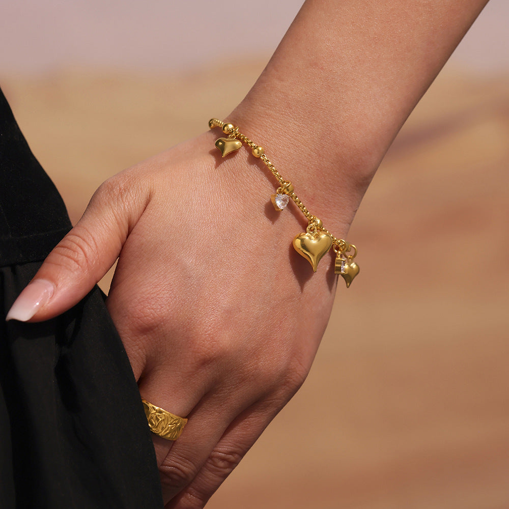 Saanvi Heart Charm Bracelet