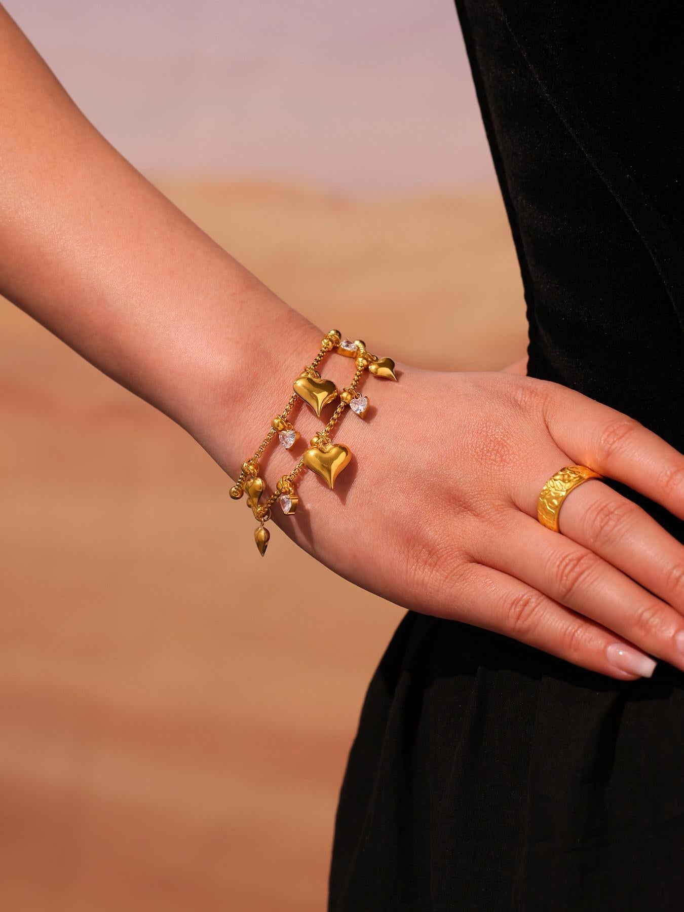 Saanvi Heart Charm Bracelet
